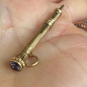 15 karat gold and amethyst pencil